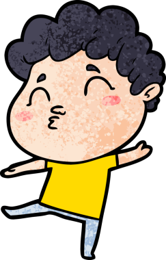 Çizgi film adamı somurtuyor Bir insan tarafından çizilmiş