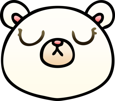 bir insan tarafından çizilmiş gölgelenmiş garip karikatür kutup ayısı