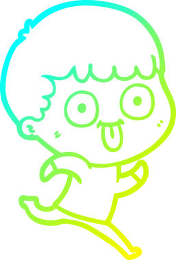 Bir insan tarafından çizilmiş soğuk çizgi çizgi film karakteri.