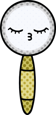 Bir insan tarafından çizilmiş bir büyüteçin çizgi roman tarzı karikatürü