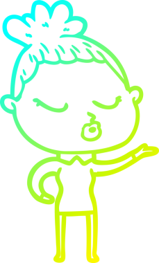 Bir insan tarafından çizilmiş soğuk bir çizgi film çizimi.