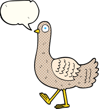 Bir insan tarafından çizilmiş el yazısı çizgi roman konuşma balonu güvercini.