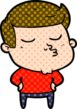 Bir insan tarafından çizilmiş karikatür mankeni adam.