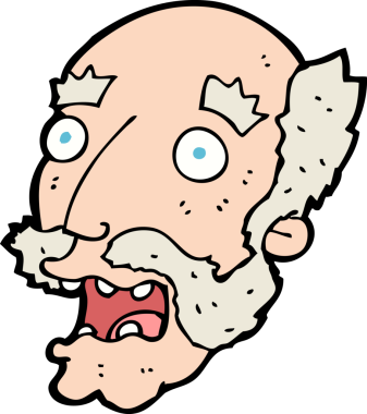 Karikatür bir insan tarafından çizilmiş yaşlı bir adamı şok etti.