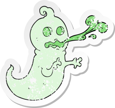 Bir insan tarafından çizilmiş yapışkan bir çizgi film karakterinin gerilimli yapıştırması.