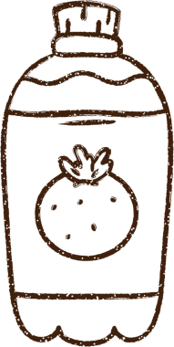 Bir insan tarafından çizilmiş portakal suyu kömürü.