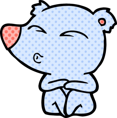 bir insan tarafından çizilmiş bir karikatür ıslık ayısı