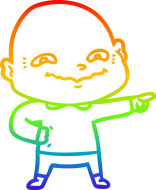 Gökkuşağı gradyan çizimi bir insan tarafından çizilmiş ürkütücü bir çizgi.