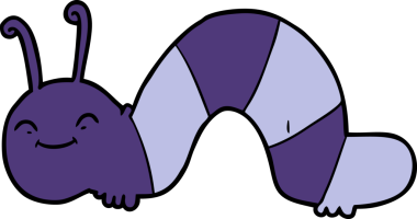 bir insan tarafından çizilmiş mutlu bir böcek.