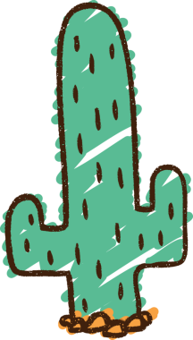 Bir insan tarafından çizilen Kaktüs Tebeşiri