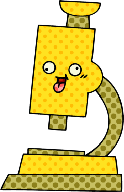 bir insan tarafından çizilmiş mikroskop tarzı çizgi roman