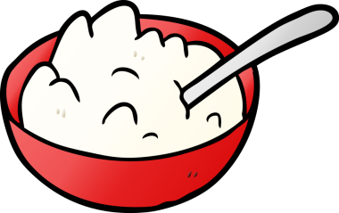 Bir insan tarafından çizilmiş lapa kasesi.