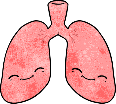 Bir insan tarafından çizilmiş karikatür ciğerleri.