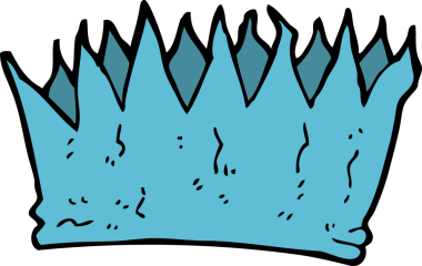 Bir insan tarafından çizilmiş karikatür kağıdı taç.