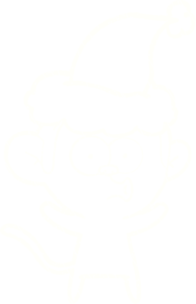 Bir insan tarafından çizilen Noel Maymun Tebeşiri