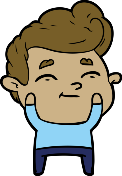 Bir insan tarafından çizilmiş mutlu çizgi film adamı.