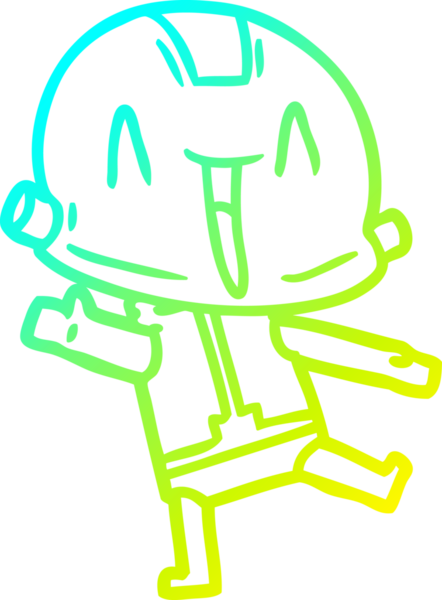 Bir insan tarafından çizilmiş soğuk gradyan robot çizimi