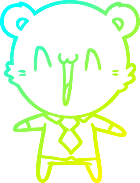 Bir insan tarafından çizilen mutlu ayı karikatürünün soğuk gradyanı.