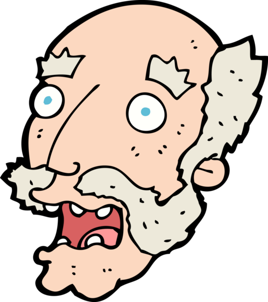 Karikatür bir insan tarafından çizilmiş yaşlı bir adamı şok etti.