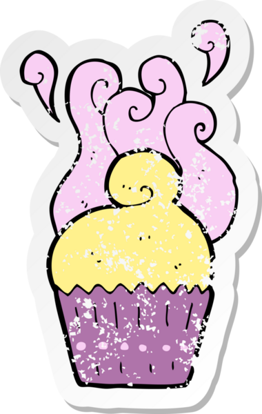 Bir insan tarafından çizilmiş bir karikatür kekinin gerilimli yapıştırması.