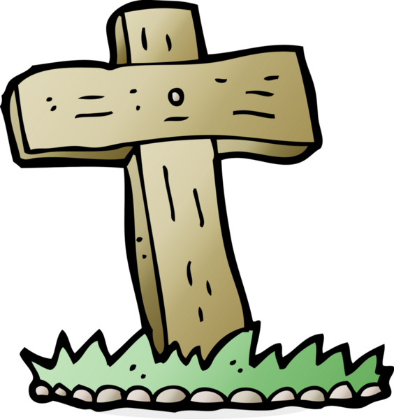 Bir insan tarafından çizilmiş ahşap haç mezar