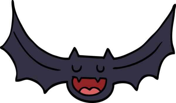 Bir insan tarafından çizilmiş karikatür yarasa