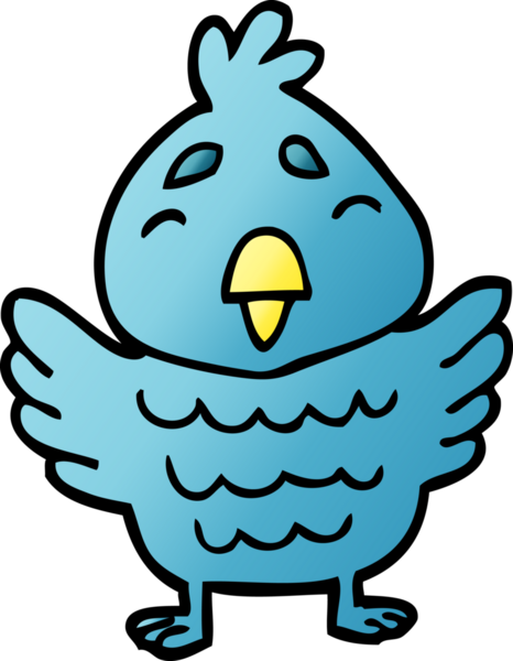 Bir insan tarafından çizilmiş karalama mavisi kuş