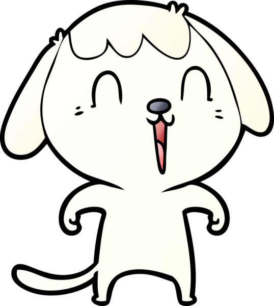 Bir insan tarafından çizilmiş şirin bir çizgi film köpeği.