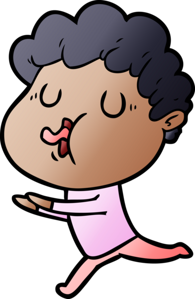 Bir insan tarafından çizilmiş çizgi film şarkıcısı.