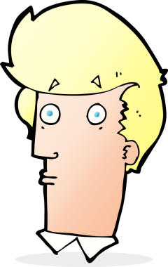 bir insan tarafından çizilen karikatür şaşırmış ifadesi