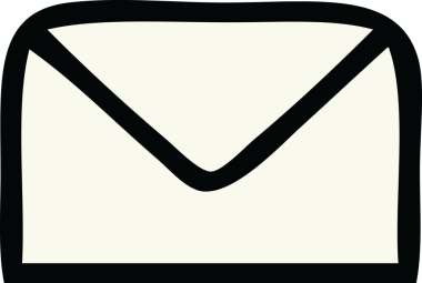 Bir insan tarafından çizilmiş kağıt bir zarfın sevimli karikatürü