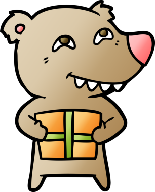 Bir insan tarafından çizilmiş karikatür ayısı.