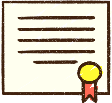 Bir insan tarafından çizilmiş Sertifika Tebeşiri