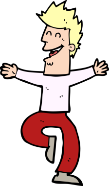 Bir insan tarafından çizilmiş gülen adam.