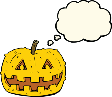 Bir insan tarafından çizilmiş balkabağı.