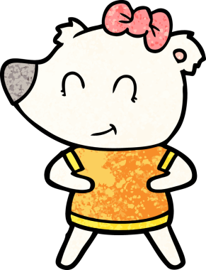 Bir insan tarafından çizilmiş kutup ayısı karikatürü