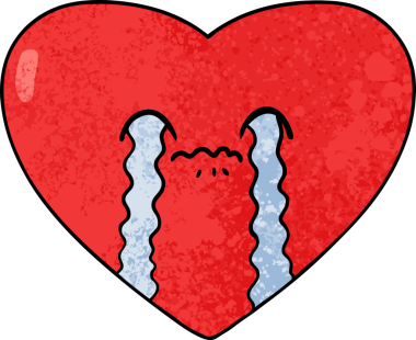 Çizgi film bir insan tarafından çizilmiş hasta bir kalbi sever.