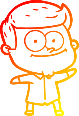 Bir insan tarafından çizilmiş mutlu bir adamın çizgi çizimi.