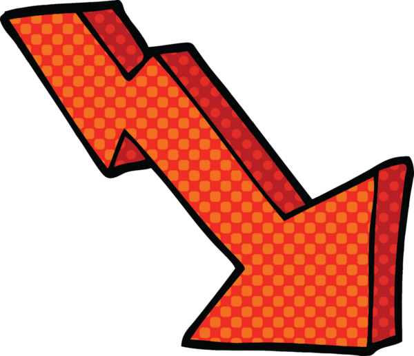 bir insan tarafından çizilmiş çizgi roman tarzı iş kaybı oku