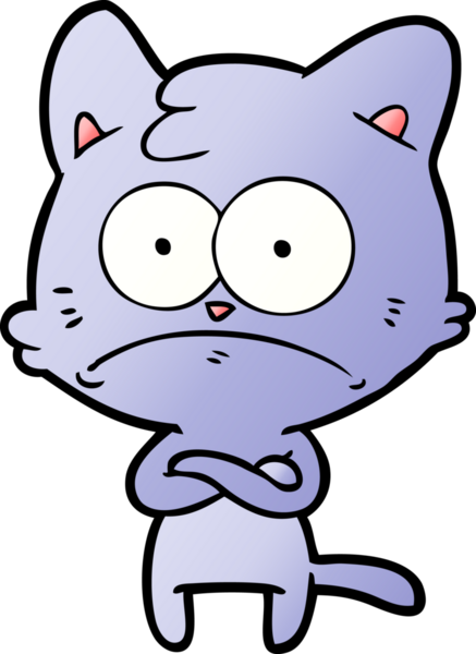 bir insan tarafından çizilmiş sinirli bir kedi.