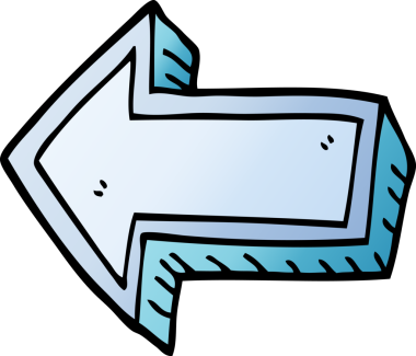 Bir insan tarafından çizilmiş karalama oku.