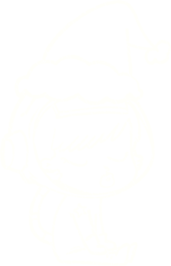 Bir insan tarafından çizilmiş Noel Astronot Tebeşiri