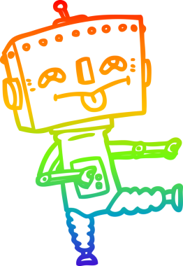 gökkuşağı gradyan çizgisi bir insan tarafından çizilmiş robot çizgi