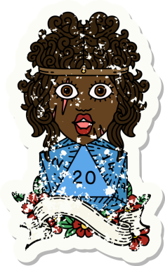 Retro Dövme Tarzı İnsan Barbarlığı Bir insan tarafından çizilmiş 20 zar ile