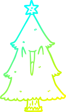 Bir insan tarafından çizilmiş soğuk gradyan çizgisi.