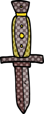 Bir insan tarafından çizilmiş karalama dövme hançeri sembolü.