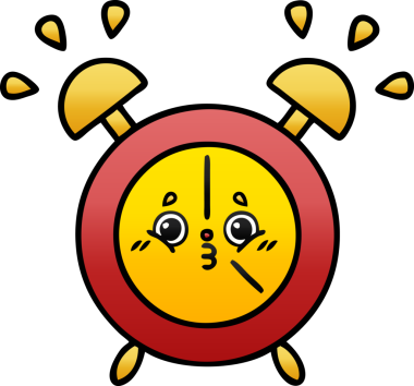 Bir insan tarafından çizilmiş alarm saatinin gölgeli çizimi