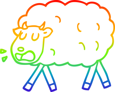 gökkuşağı gradyanı çizimi bir insan tarafından çizilmiş bir çizgi koyun