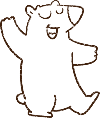 Bir insan tarafından çizilen Mutlu Ayı Kömürü