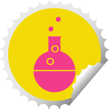 Bir insan tarafından çizilmiş bilimsel bir deneyin dairesel kabuk soyma etiketi.